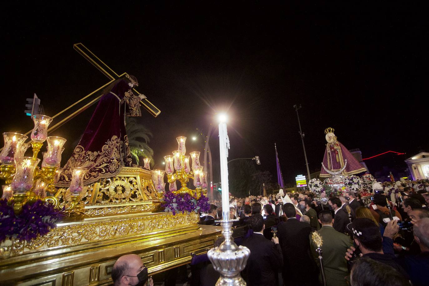 Fotos: Una procesión para la historia de Murcia el día en que la Morenica no pudo bajar del santuario