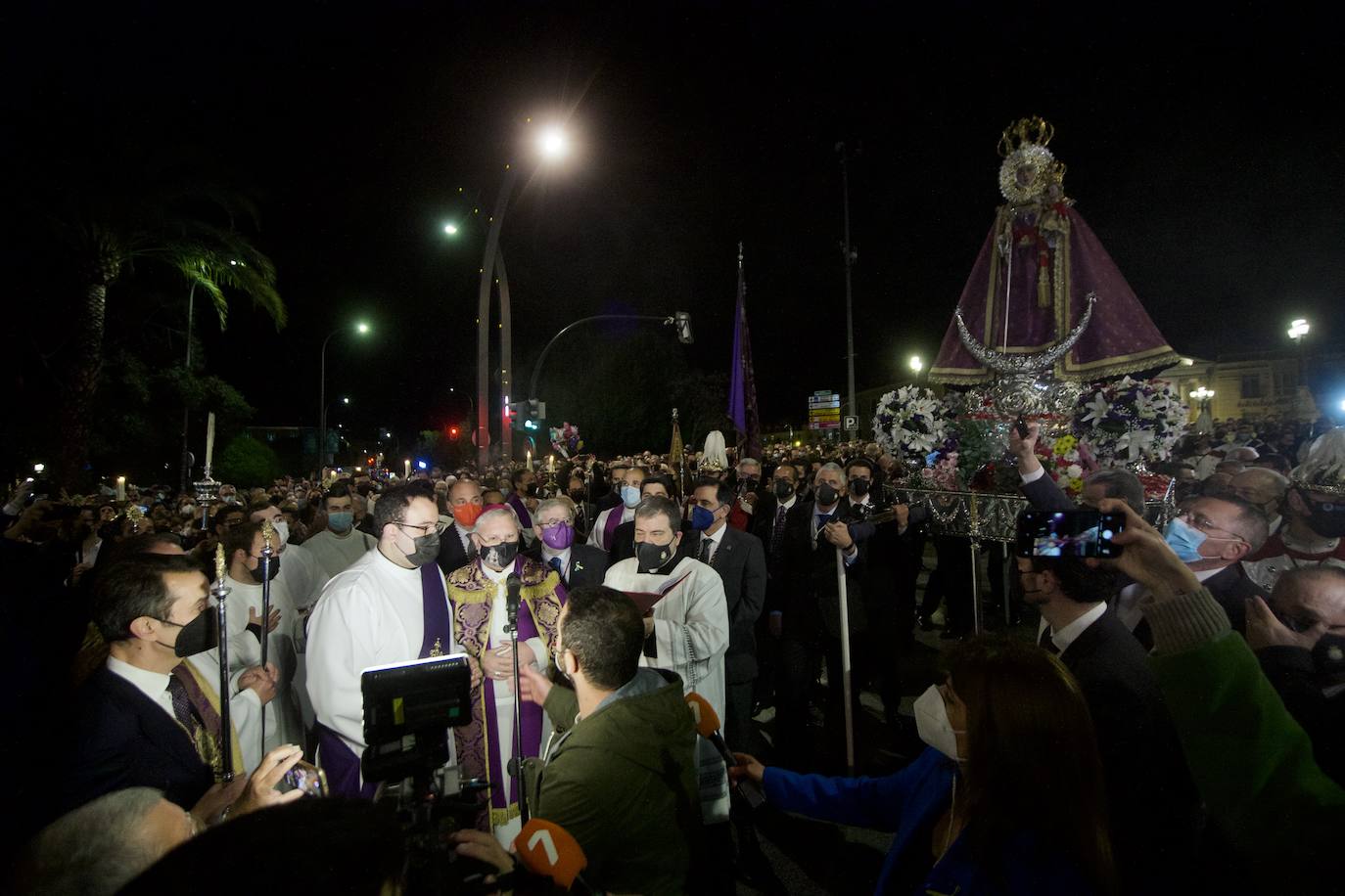 Fotos: Una procesión para la historia de Murcia el día en que la Morenica no pudo bajar del santuario