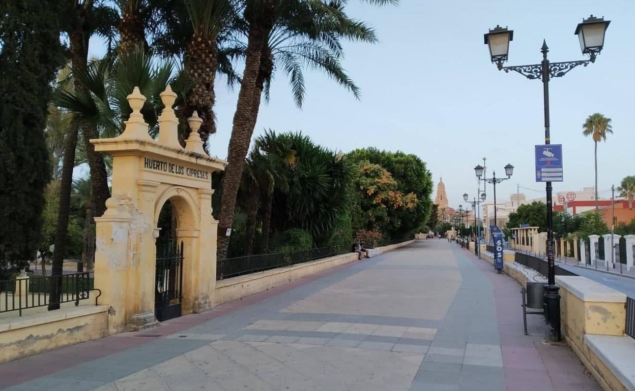 Paseo del Malecón de Murcia.
