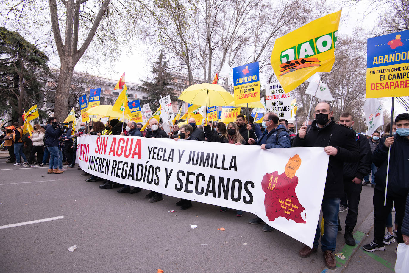 Fotos: Agricultores, ganaderos y cazadores murcianos participan en la manifestación de Madrid