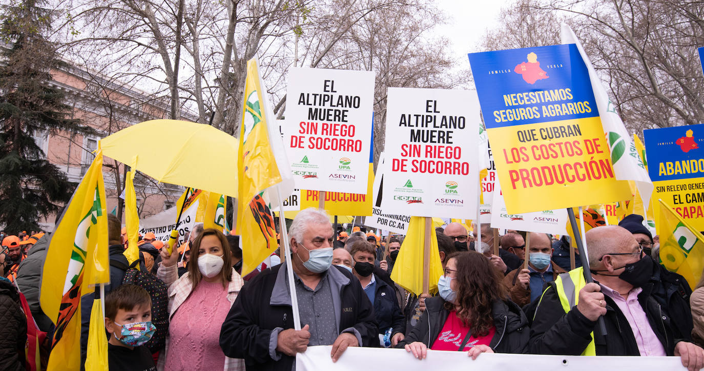 Fotos: Agricultores, ganaderos y cazadores murcianos participan en la manifestación de Madrid