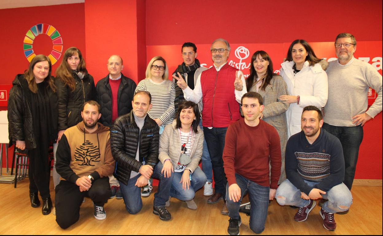 La nueva Ejecutiva Local del PSOE en Caravaca 