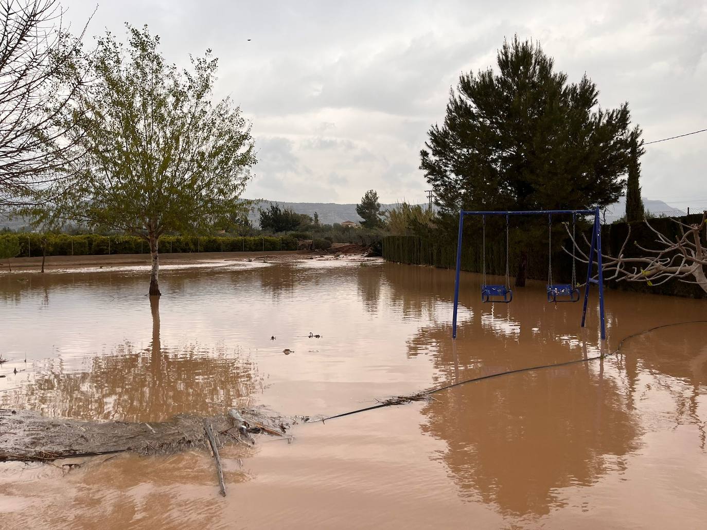 Fotos: La lluvia deja sótanos inundados, vallas reventadas y aves de corral muertas en Sierra Espuña