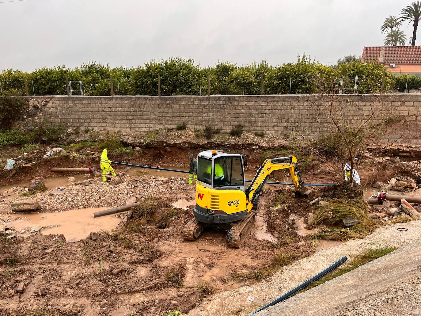 Fotos: La lluvia deja sótanos inundados, vallas reventadas y aves de corral muertas en Sierra Espuña