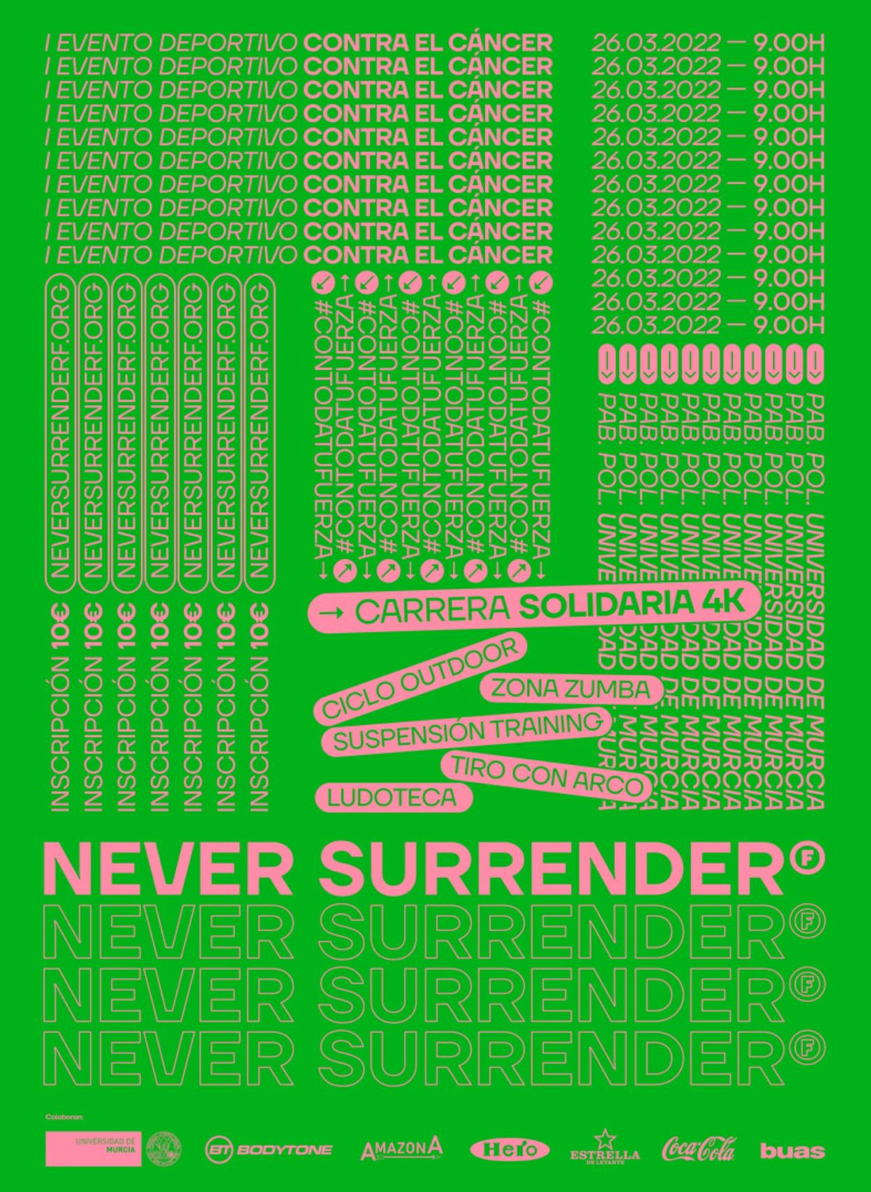 Cartel anunciador del encuentro promovido por Never Surrender. 