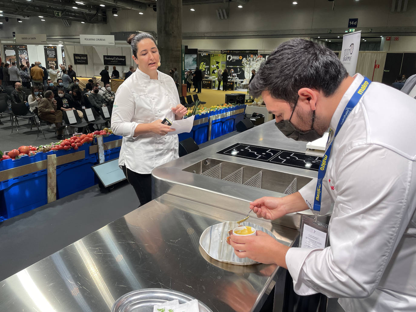 María Gómez, chef de Magoga, este martes, durante su ponencia en Madrid Fusión.