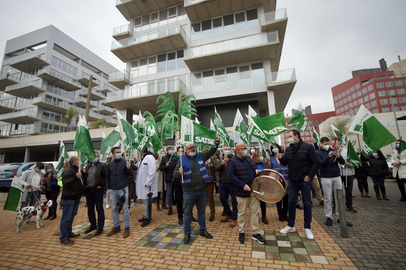 Fotos: Concentración de Satse contra los recortes en los refuerzos Covid