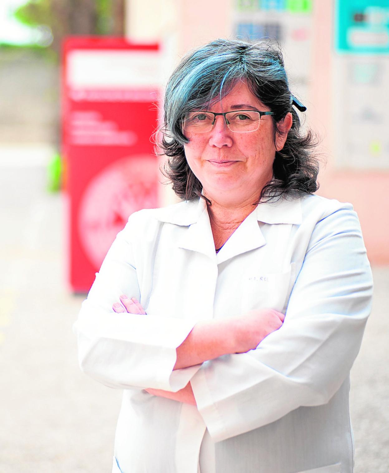 María Ángeles Rol de Lama, en la Facultad de Biología. 