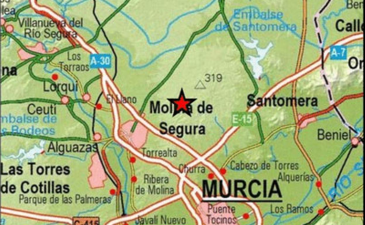 El epicentro del terremoto fue en Molina de Segura.