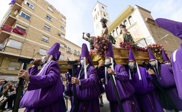 Procesión de los 'salzillos' de Murcia, este viernes.