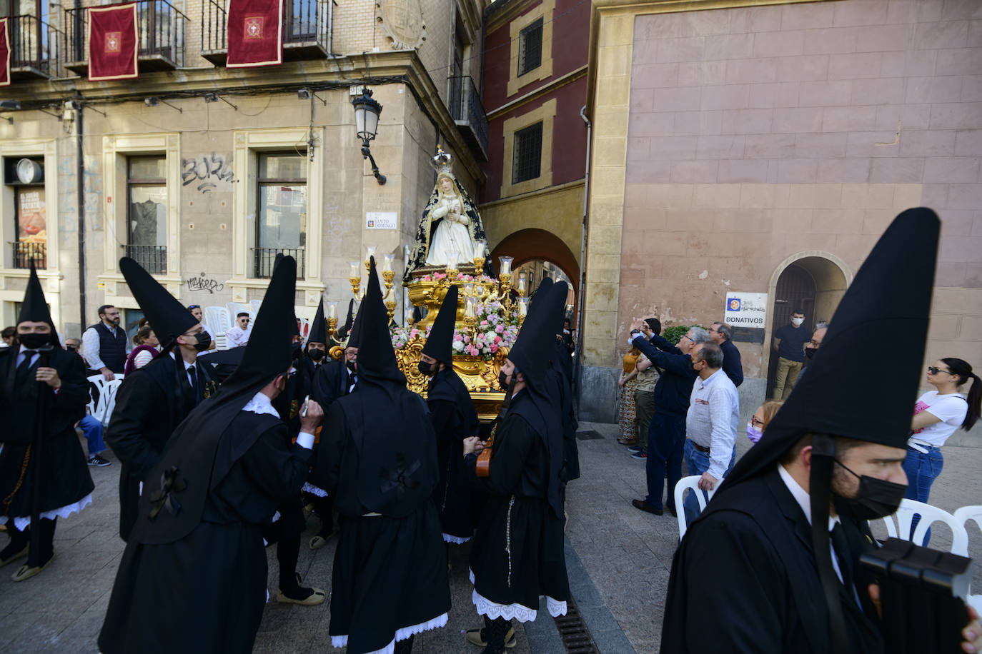 Fotos: La procesión del Rosario de Sábado Santo en Murcia, en imágenes