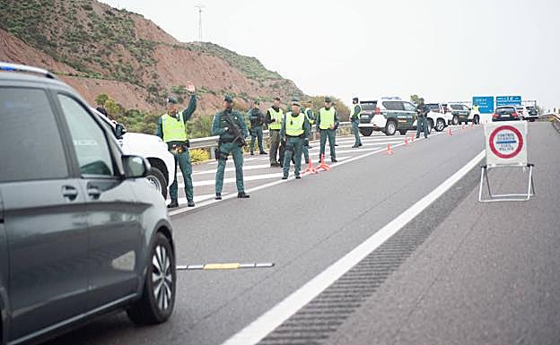 'Los linces' despliegan un control en la autovía A-91. 