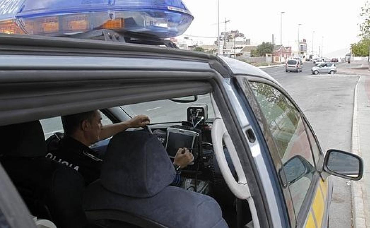 Control de velocidad de la Policía Local de Cartagena.