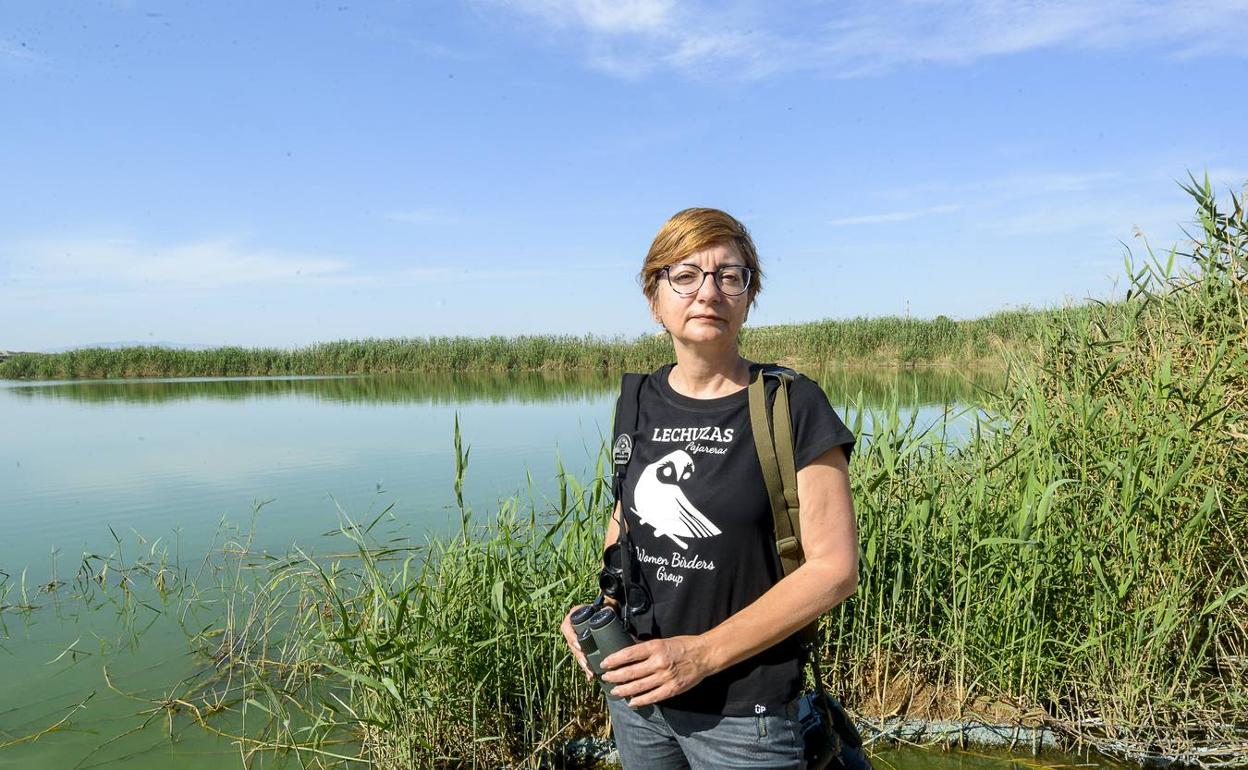 Carmen Álvarez Montalbán, en las Lagunas de Campotéjar, en Molina de Segura. 