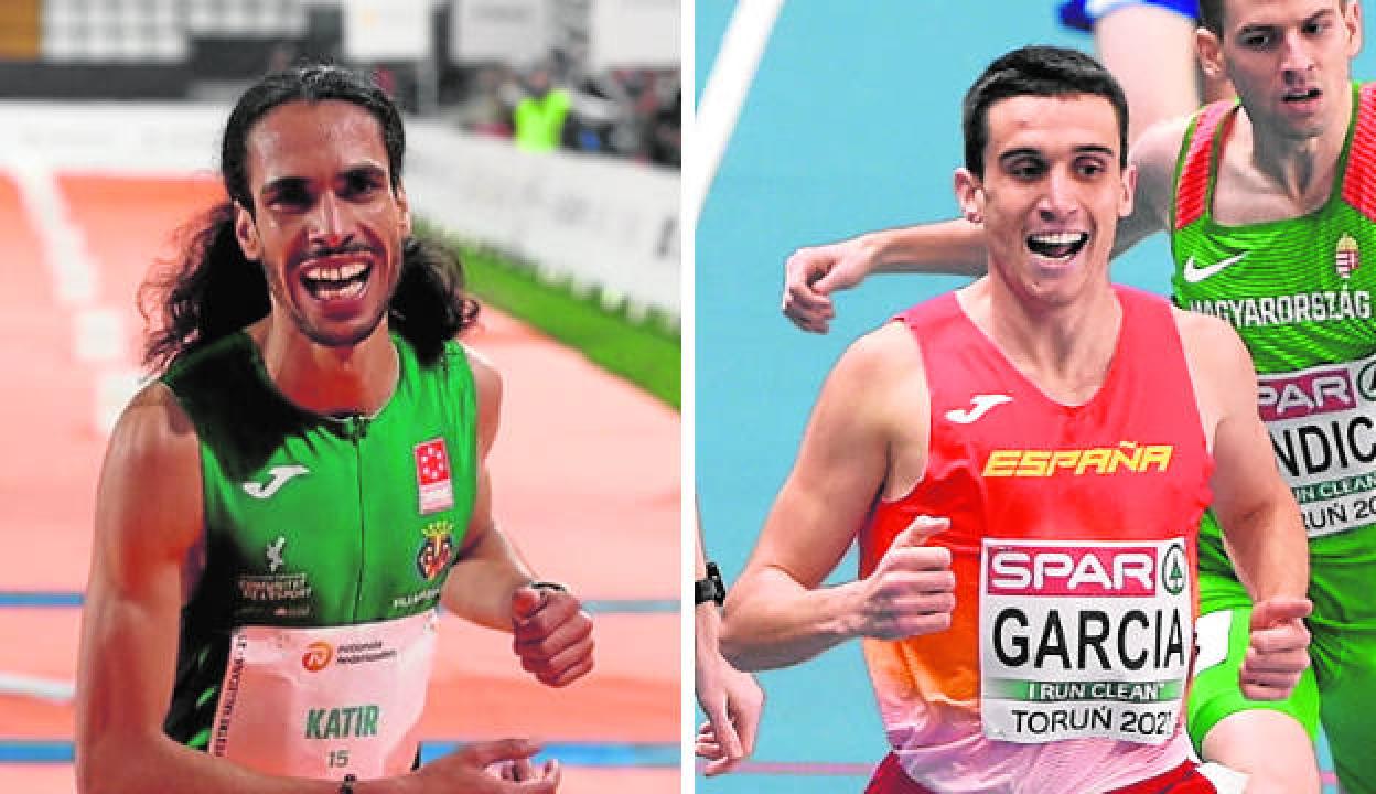 Mohamed Katir y Mariano García en imágenes de archivo. 