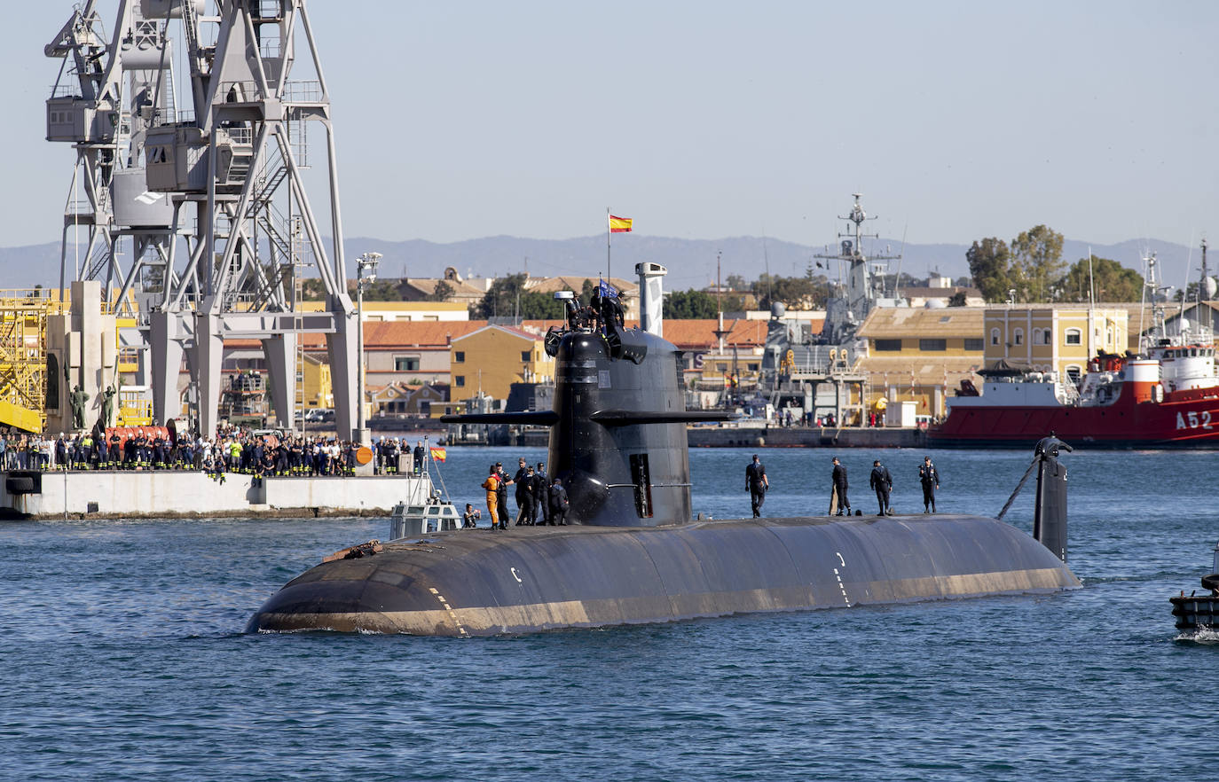Fotos: El submarino S-81 &#039;Isaac Peral&#039; comienza las pruebas de mar frente a Escombreras