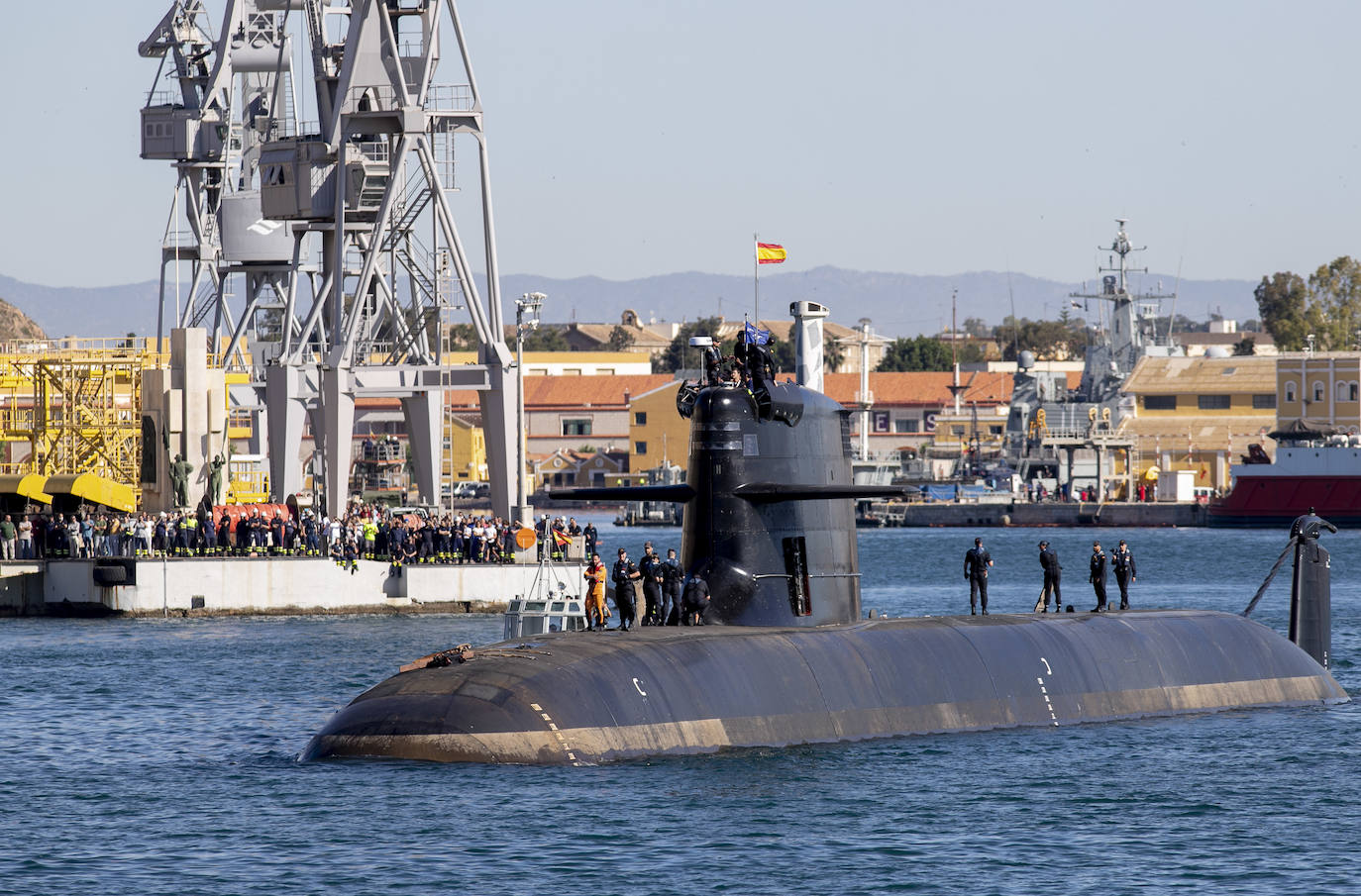 Fotos: El submarino S-81 &#039;Isaac Peral&#039; comienza las pruebas de mar frente a Escombreras