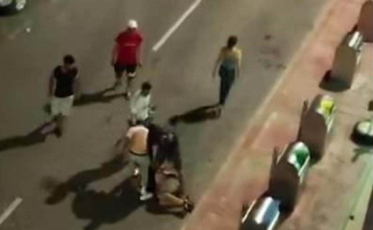 Pelea en el barrio lorquino de Los Ángeles.