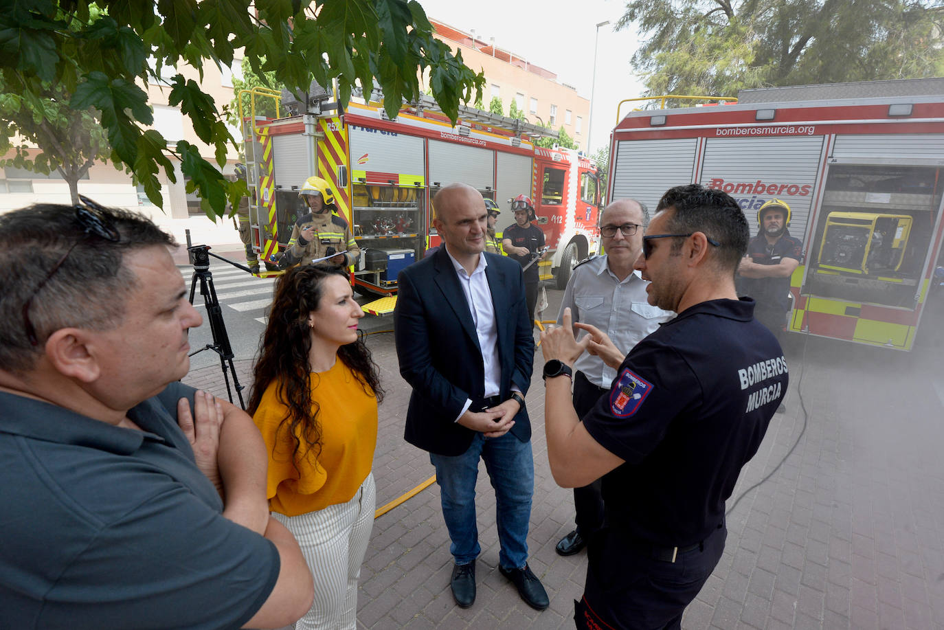 Fotos: El simulacro de los bomberos de Murcia, en imágenes