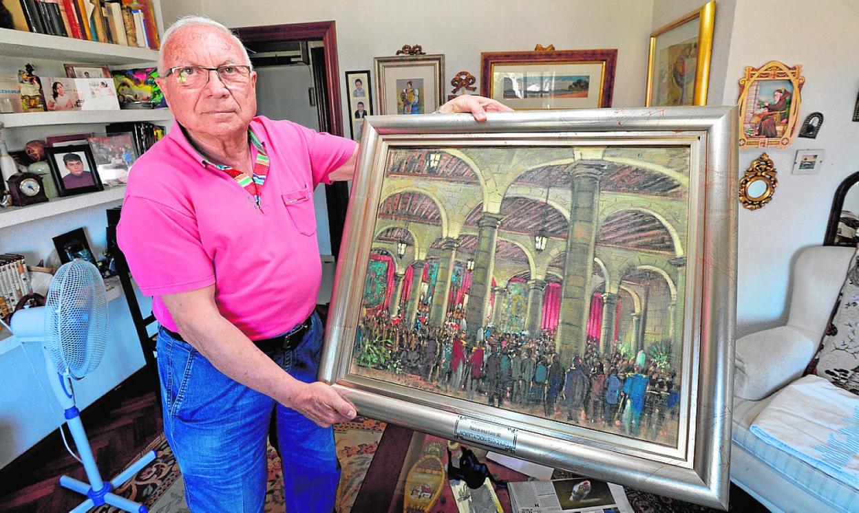 Juan Antonio Arnaldos Meca presenta la obra que adquirió en los años 80 a Muñoz Barberán. 