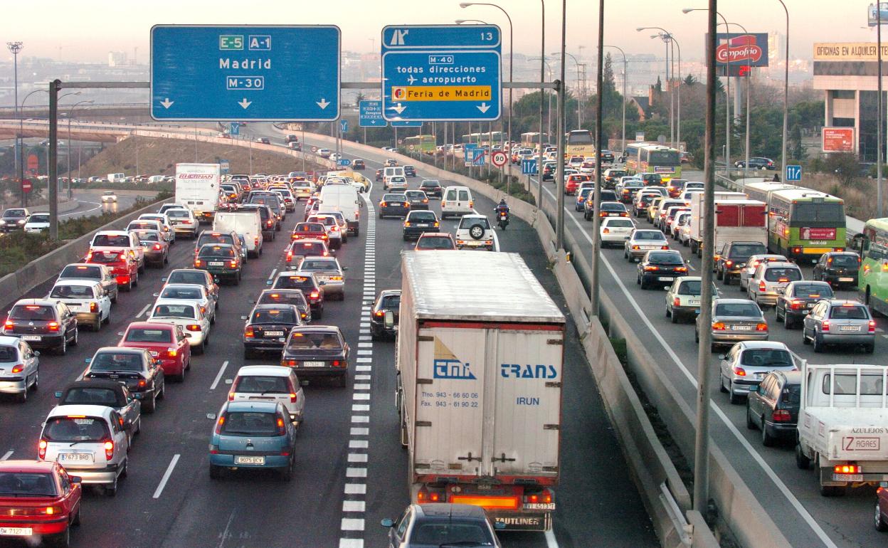 Atasco en carretera.