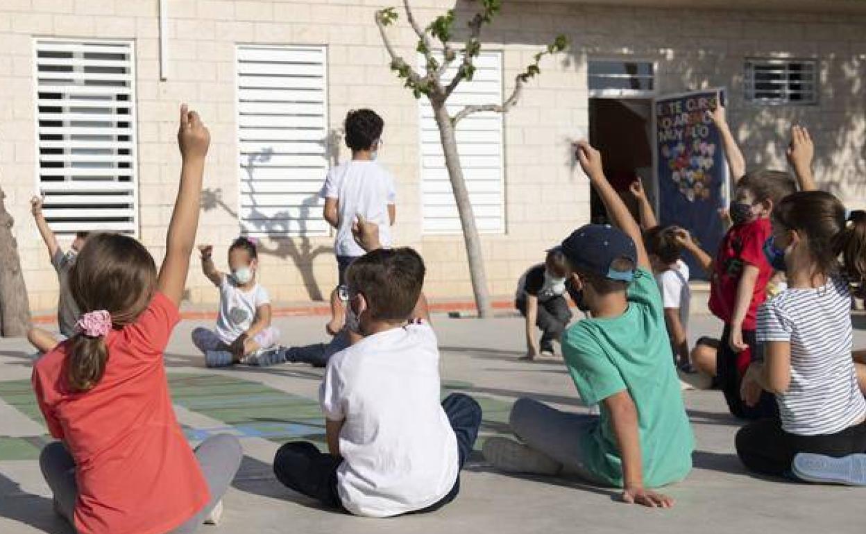 Alumnos de una escuela infantil, en una imagen de archivo.