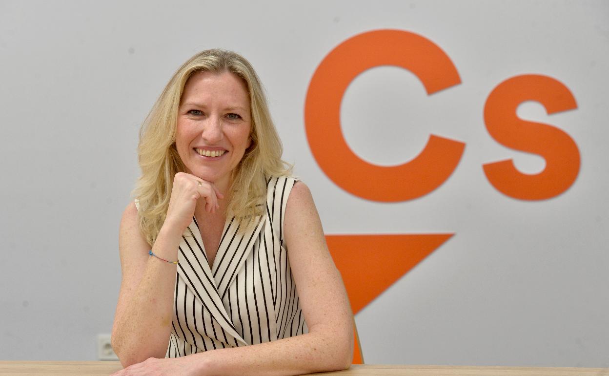 María José Ros Olivo, ayer en la sede regional de Cs. 