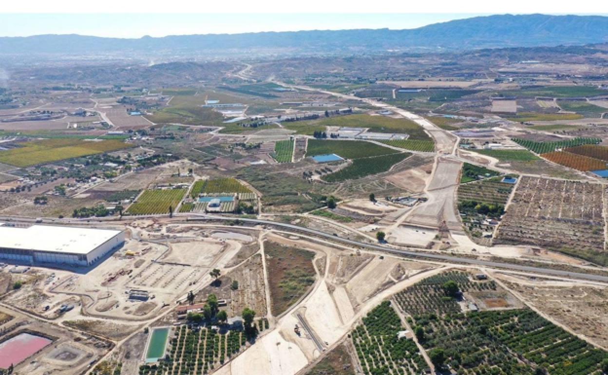 Trazado del Arco Noroeste a su paso por el municipio de Las Torres de Cotillas, en una foto de archivo. 