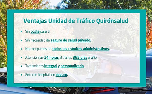 Unidad de trafico en Quironsalud para lesiones de accidentes