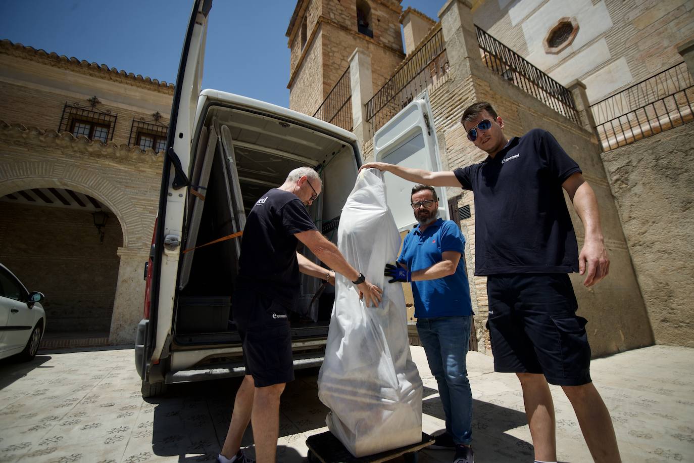 Fotos: La recuperación de las obras que se llevaron de Mula las clarisas después de tres años, en imágenes