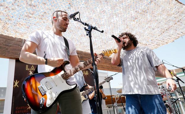 Franvvi durante su actuación anoche en La Már de Músicas