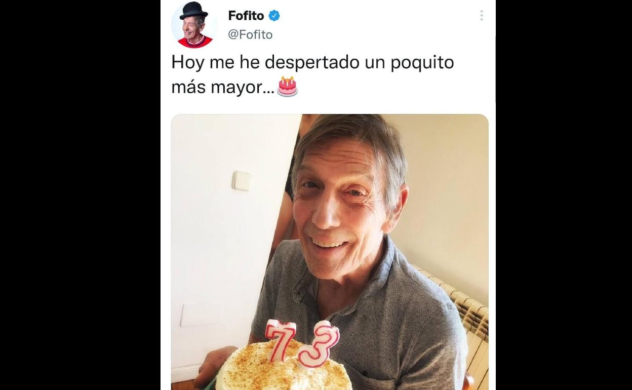 La 'petición' de Fofito a los seguidores que le felicitan el cumpleaños