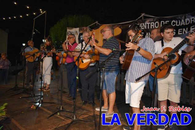 El pasado sábado, 30 de julio del 2022, en la explanada junto al Restaurante El Cortijo, en el Campo de San Juan, se celebró el XXX ENCUENTRO DE CUADRILLAS DE ANIMEROS EN EL NOROESTE MURCIANO. Las cuadrillas invitadas empezaron a llegar y a hacer música mientras se hacía la hora de degustar una merienda/cena que se les ofreció a las mismas. A continuación tuvo lugar el homenaje a Salvador Ondoño López, fallecido hace solo unos días.