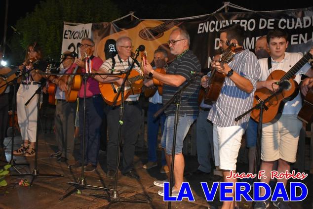 El pasado sábado, 30 de julio del 2022, en la explanada junto al Restaurante El Cortijo, en el Campo de San Juan, se celebró el XXX ENCUENTRO DE CUADRILLAS DE ANIMEROS EN EL NOROESTE MURCIANO. Las cuadrillas invitadas empezaron a llegar y a hacer música mientras se hacía la hora de degustar una merienda/cena que se les ofreció a las mismas. A continuación tuvo lugar el homenaje a Salvador Ondoño López, fallecido hace solo unos días.