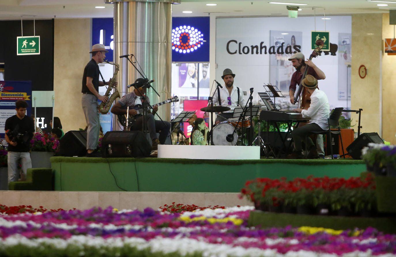 Fotos: Las flores invaden un centro comercial de Medellín