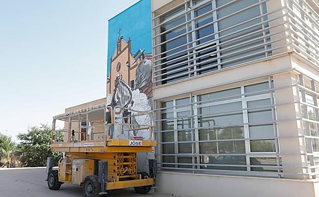 Otro de los graffitis de Iván Molina. 