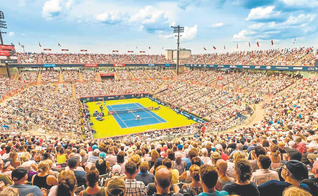 Pista central del estadio Uniprix, donde se juega el Masters 1000 de Canadá.