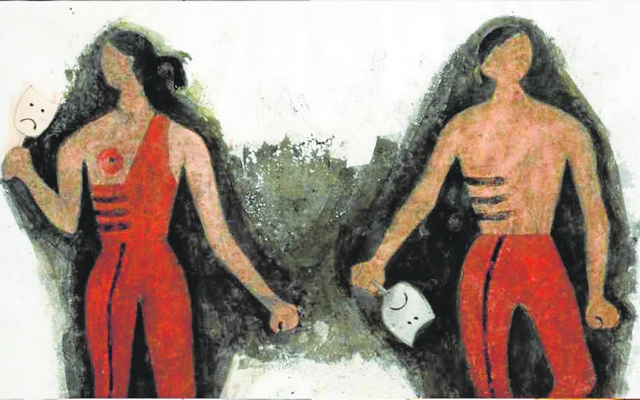 Un 'gouache' del pintor mexicano Rufino Tamayo sobre 'Antígona'. 