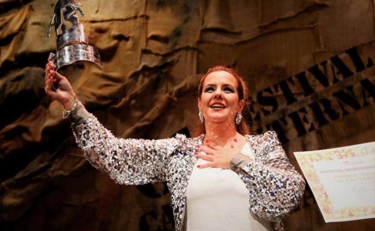 Esther Merino, en la entrega del premio de la Lámpara Minera 2022. 