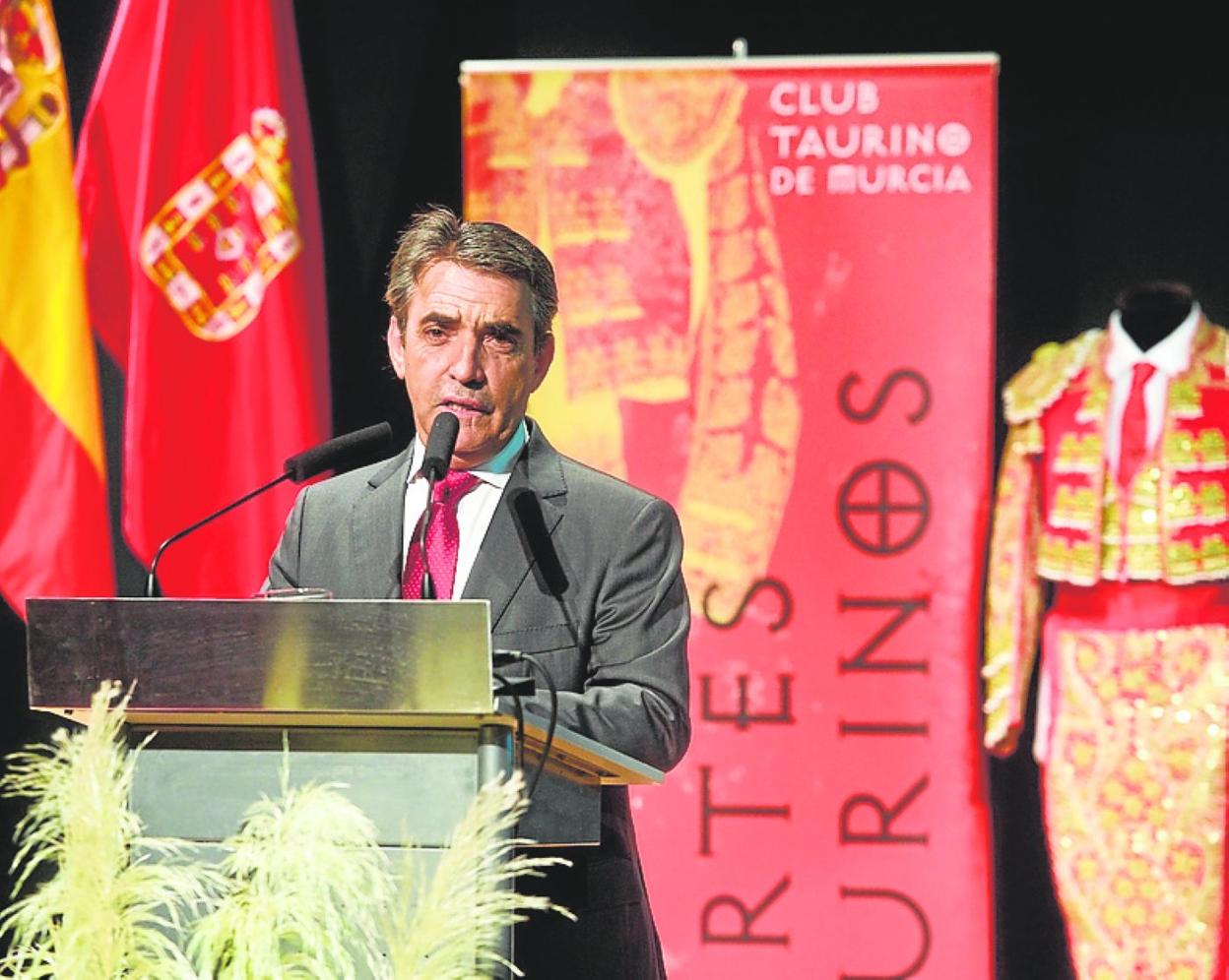 Victorino Martín durante la lectura del pregón. 