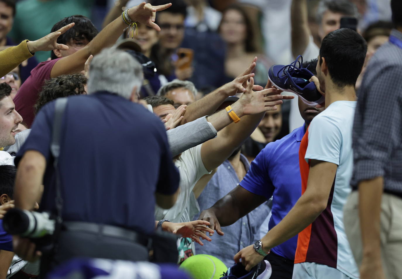 Fotos: Así celebró Alcaraz la victoria ante Tiafoe