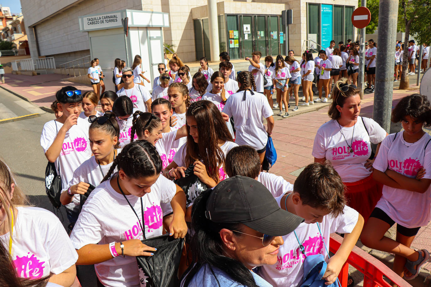 Un momento de la Holi Life Water celebrada este domingo en Cabezo de Torres. 