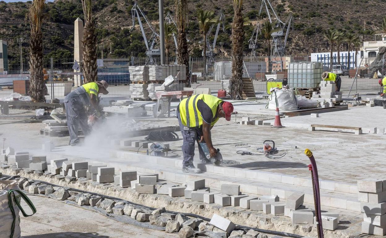 Imagen de archivo de las obras en el Puerto de Cartagena.
