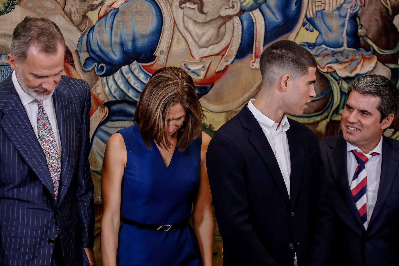 Fotos: El Rey recibe a Carlos Alcaraz tras su victoria en el US Open 2023