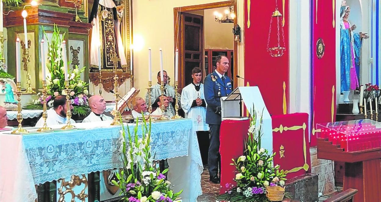 Soria se dirige a los feligreses en la misa a la Patrona. 