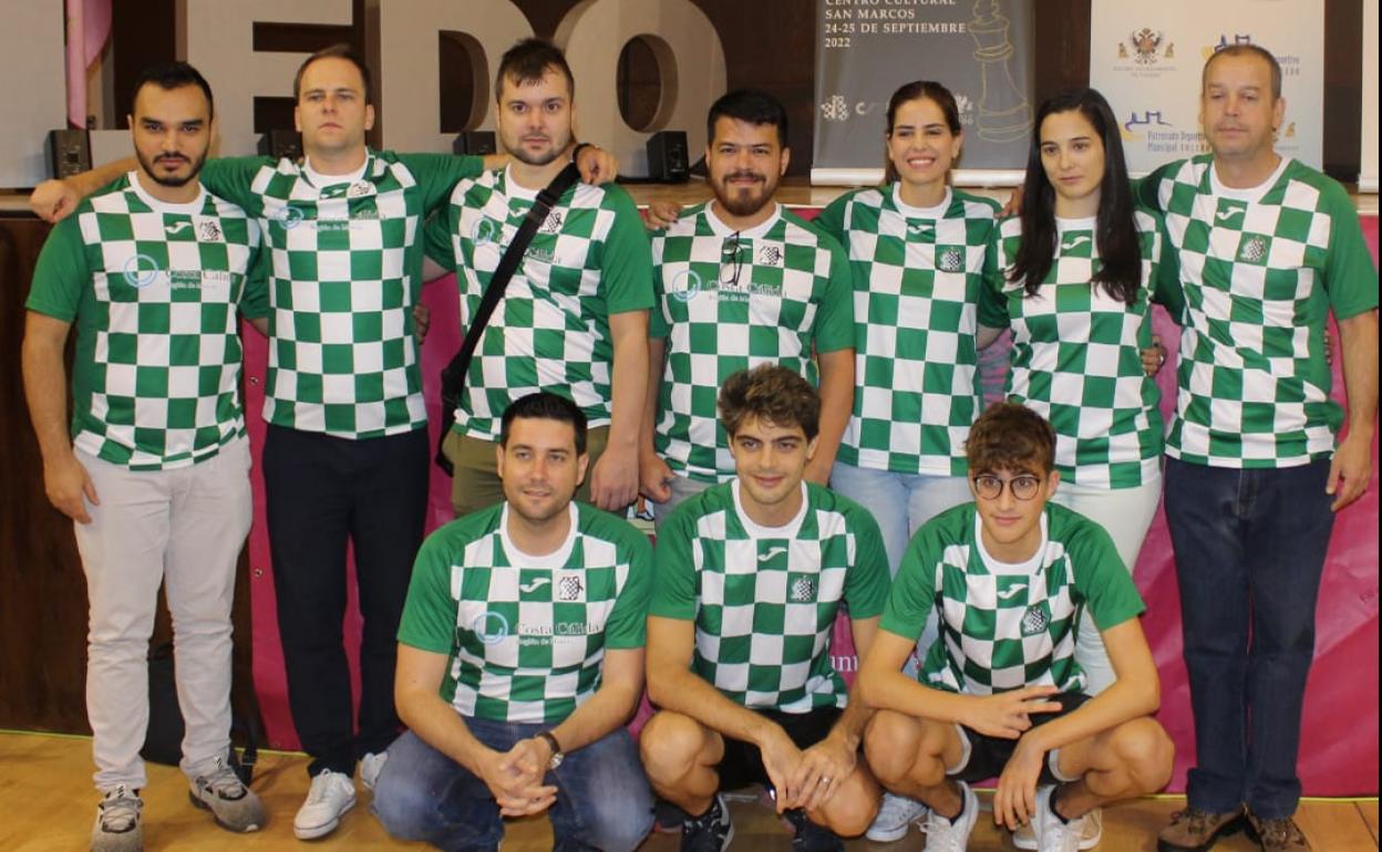Los dos equipos del DuoBeniaján Costa Cálida, en el torneo de Ajedrez Rápido de Toledo. 