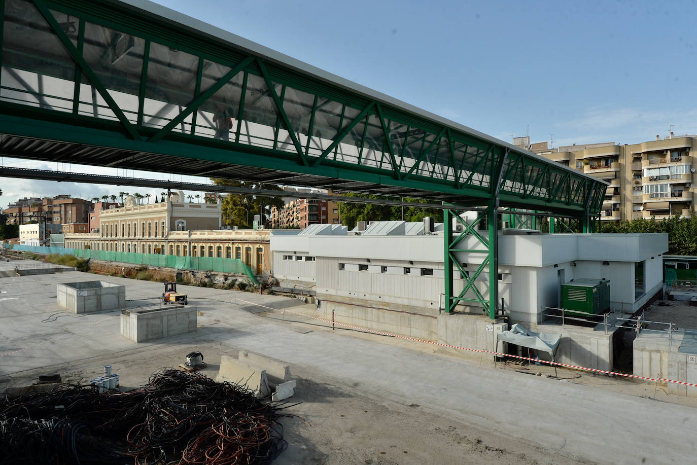 Fotos: Obras en la estación de tren del Barrio del Carmen de Murcia para la llegada del AVE