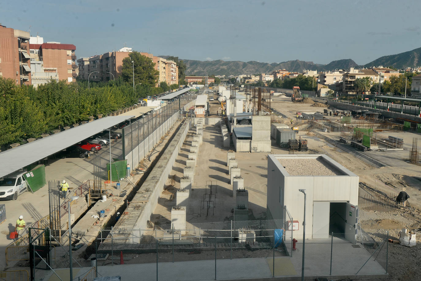 Fotos: Obras en la estación de tren del Barrio del Carmen de Murcia para la llegada del AVE