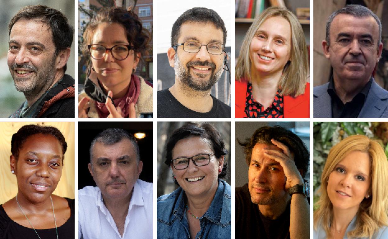 Agustín Martínez, Ilu Ros, Salva Espín, Noemí Trujillo, Lorenzo Silva, Desirée Bela-Lobedde, Manuel Vilas, Magdalena Sánchez Blesa, Rodrigo Cortés y Men Marías. 