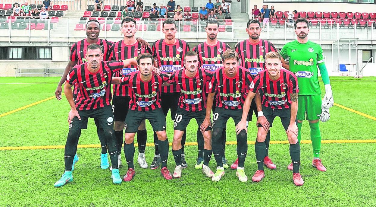 Once titular del Pulpileño en un partido de pretemporada en el San Miguel. 